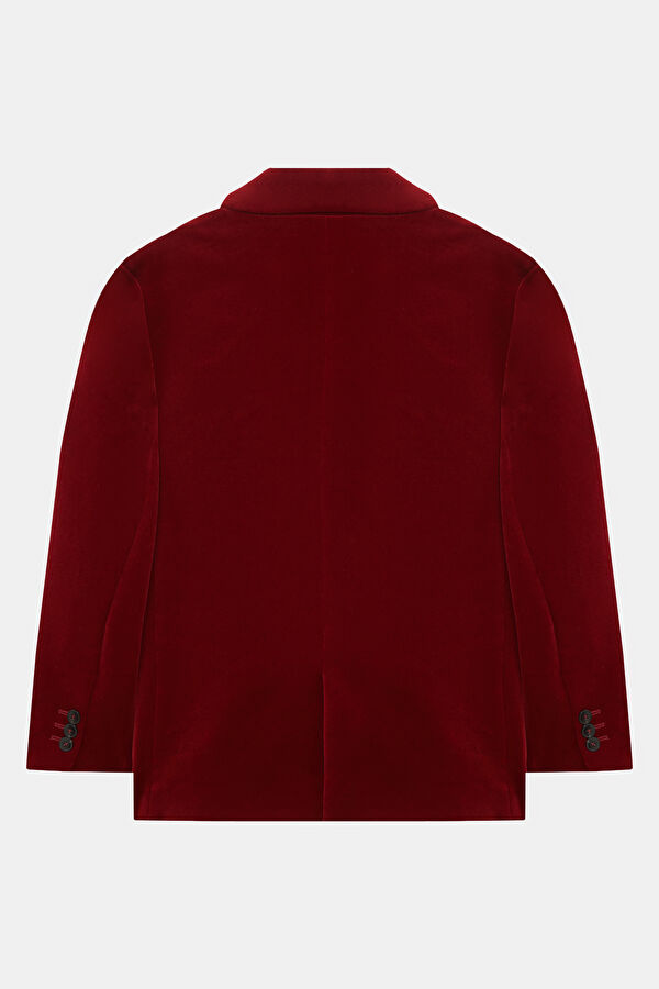 Red Buttoned Women's Jacket 2