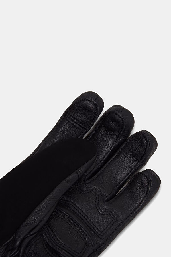 W. Peak Black Leather Women's Gloves 2