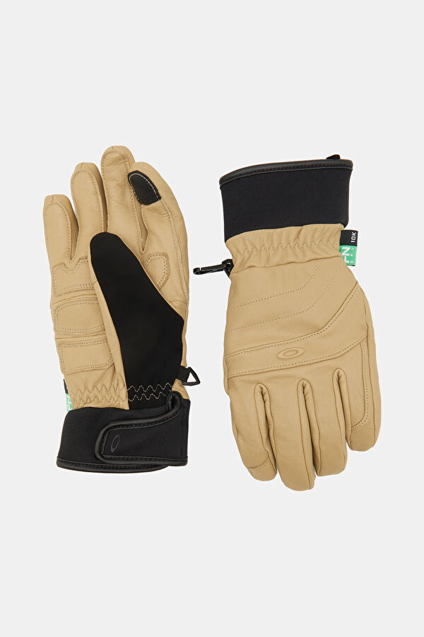 W. Peak Dark Beige Leather Women's Gloves 2
