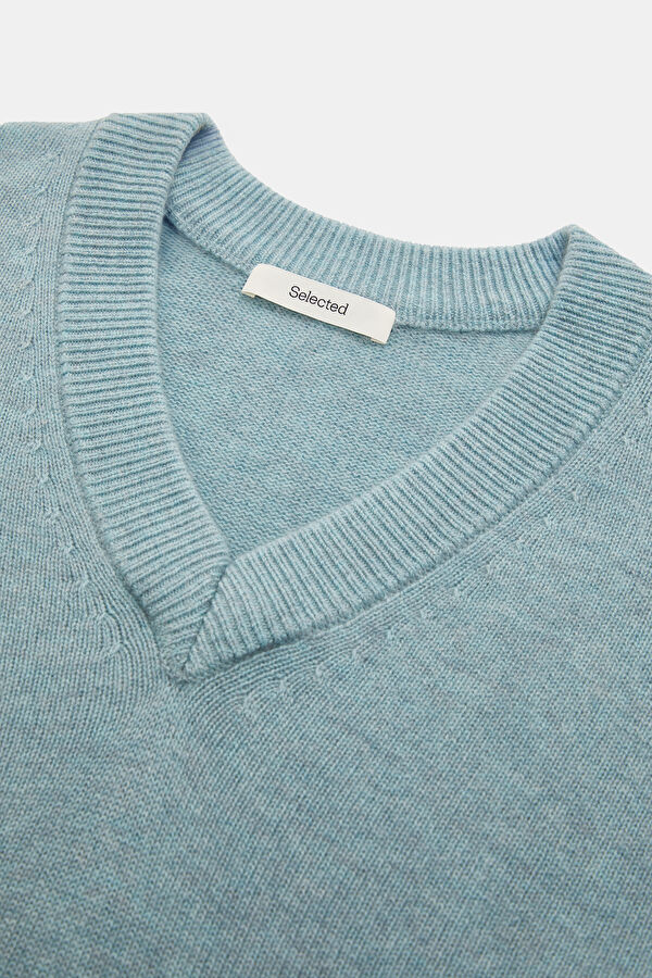 Blue Wool Women's Sweater 3