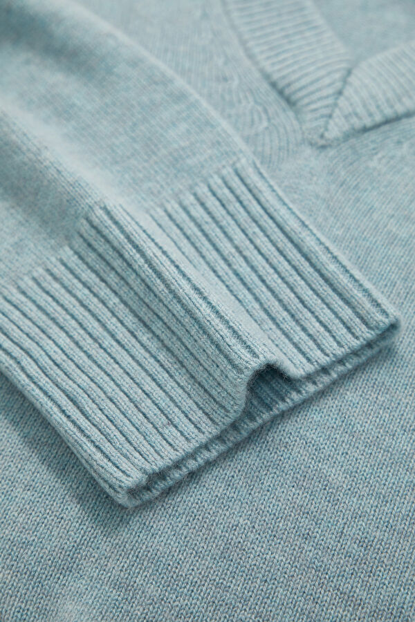 Blue Wool Women's Sweater 4
