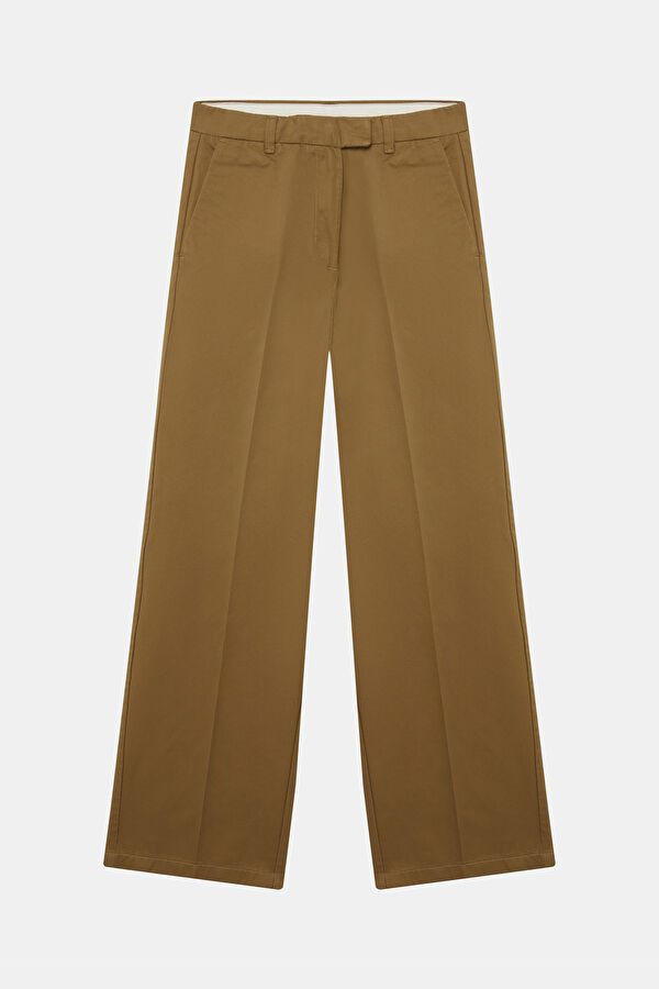 Taba Wide Leg Kadın Pantolon