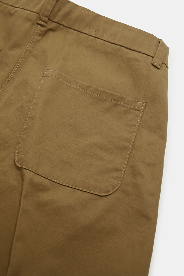 Taba Wide Leg Kadın Pantolon 4
