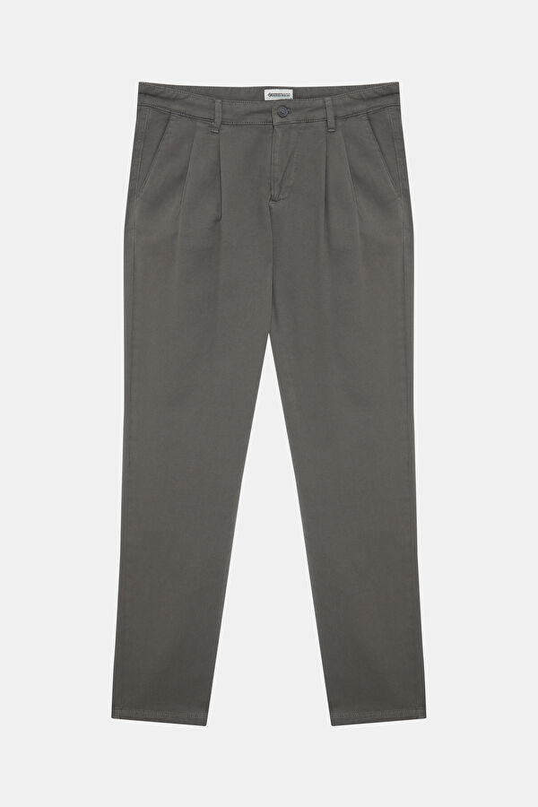 Men's Grey Straight Leg Trousers