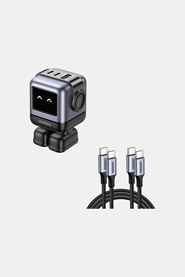 Nexode RG 65W Robot GaN Hızlı Şarj Cihazı 2xUSB-C, 1xUSB-A 2