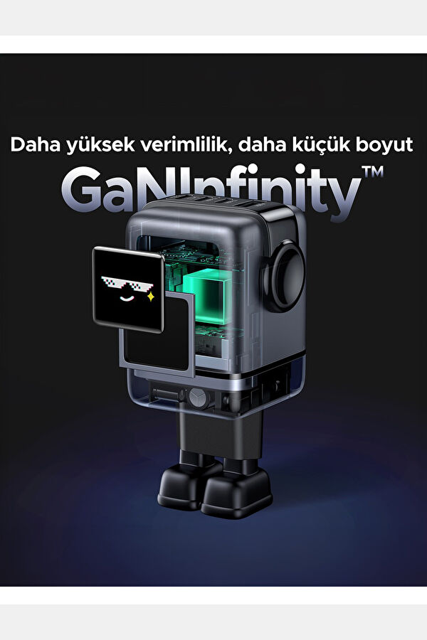 Nexode Uno 100W Robot Gan Hızlı Şarj Cihazı 3xUSB-C, 1USB-A 4