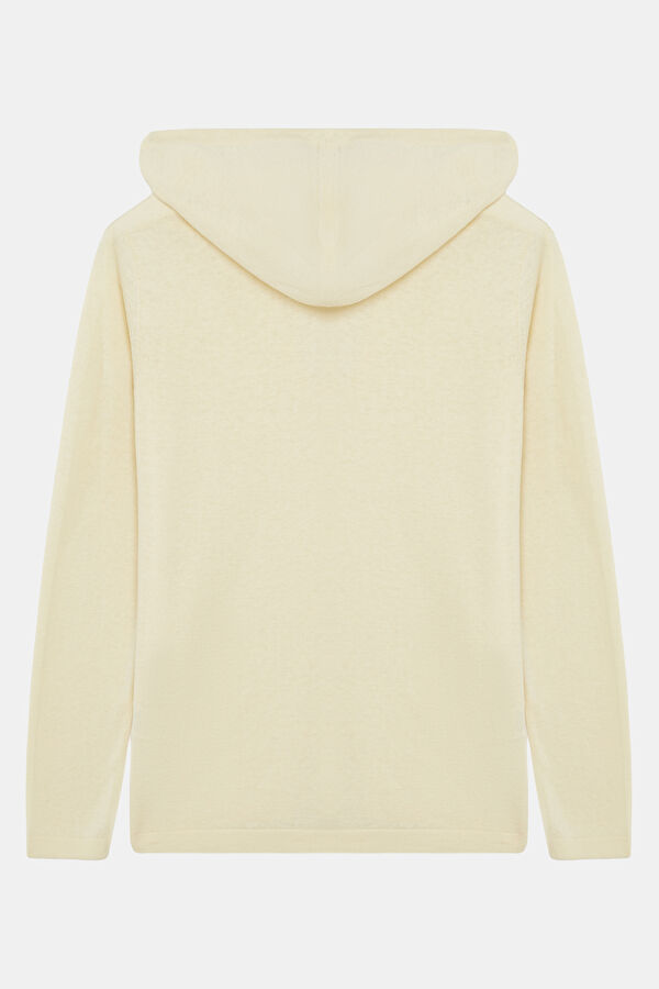 Light Yellow Knitted Women's Sweater 2