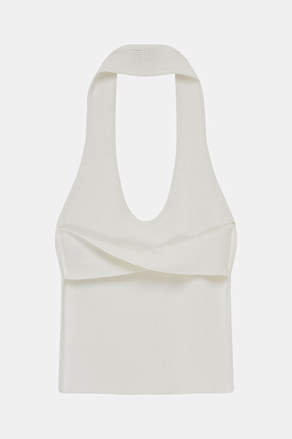 Women's Sleeveless Blouse in Ecru 2