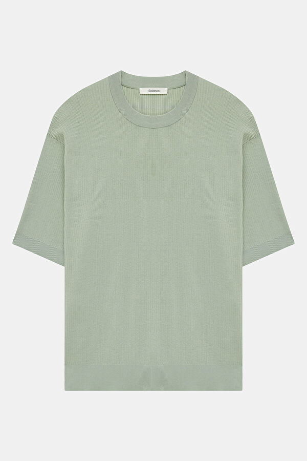 Relax Fit Light Green Crew Neck Men's T-Shirt