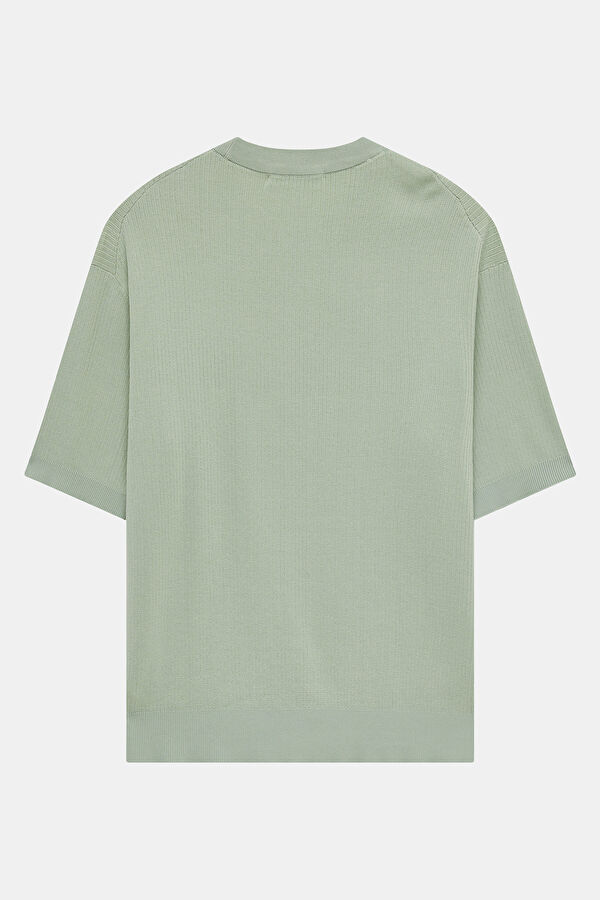 Relax Fit Light Green Crew Neck Men's T-Shirt 2