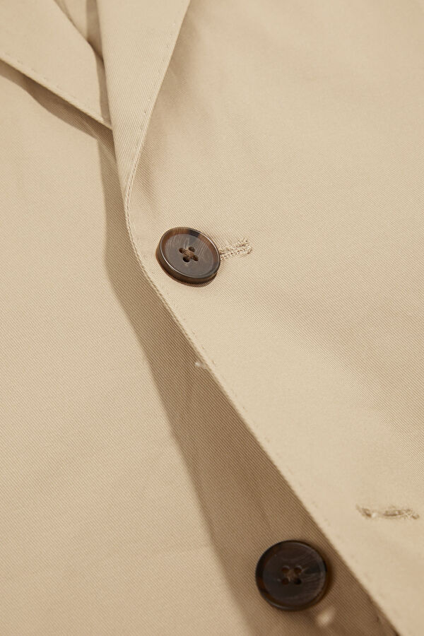 X Hotel Amour Beige Buttoned Organic Cotton Men's Jacket 7