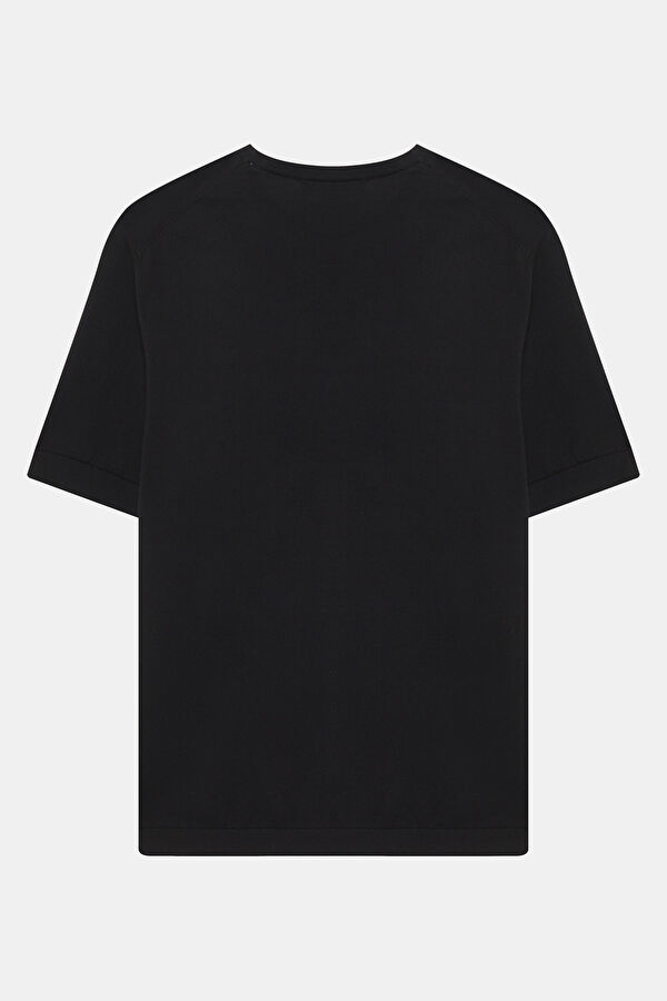 Siyah Bisiklet Yaka Erkek T-Shirt 2