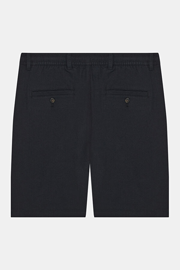 Black Cotton/Linen Men's Shorts 2