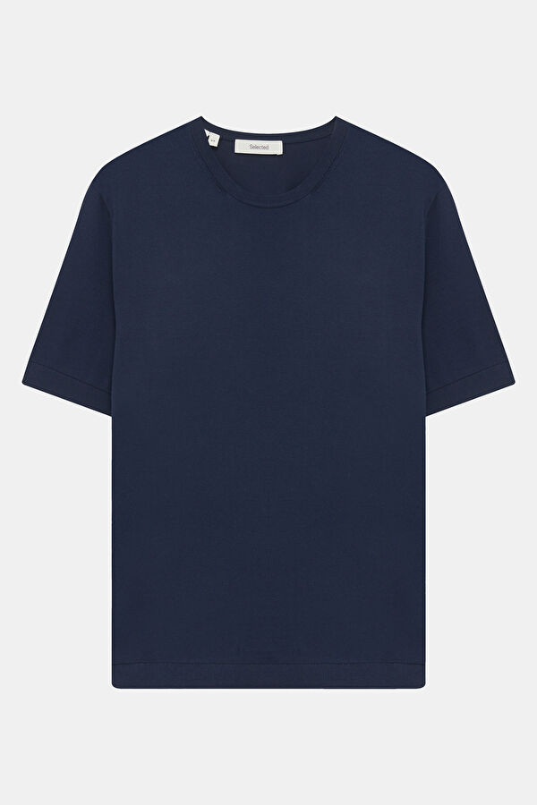 Navy Blue Crew Neck Men's T-Shirt