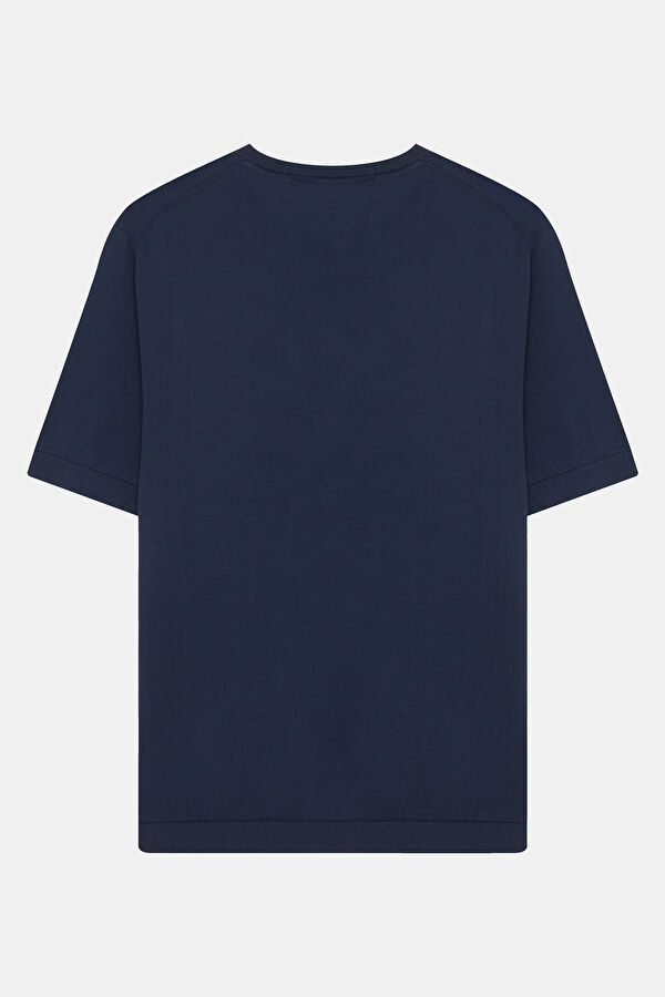 Navy Blue Crew Neck Men's T-Shirt 2