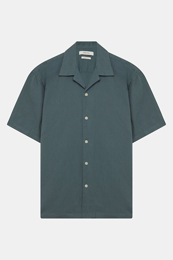 Relax Fit Petrol Resort Neck Men's Shirt