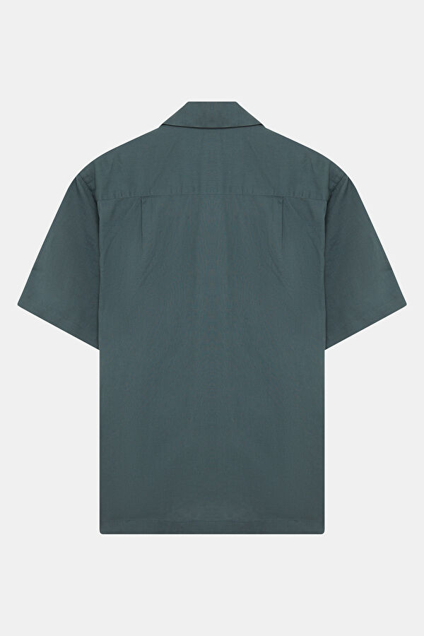 Relax Fit Petrol Resort Neck Men's Shirt 2