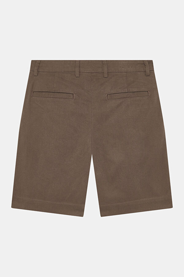 Brown Lyocell Cotton Men's Shorts 2