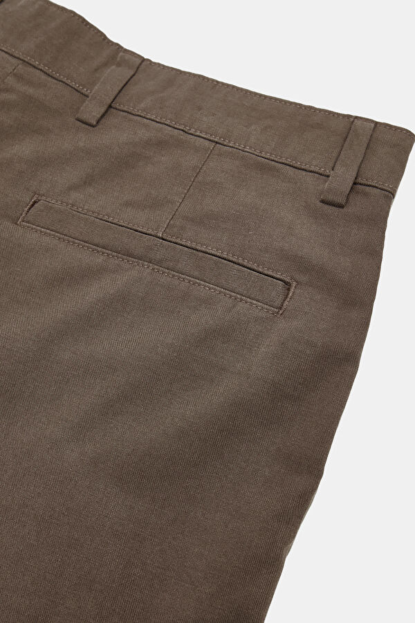 Brown Lyocell Cotton Men's Shorts 5
