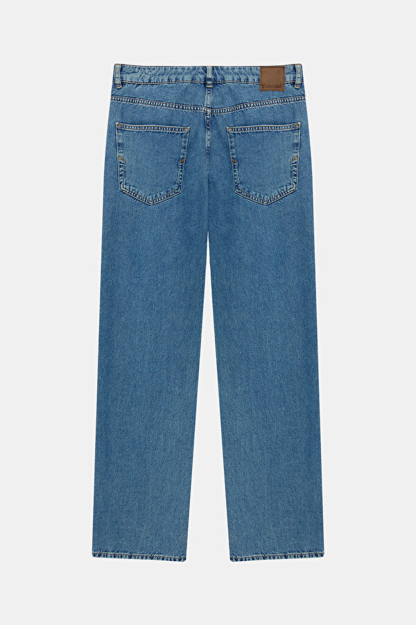 Relax Kalıp Mavi Baggy Fit Kot Erkek Jean Pantolon 3