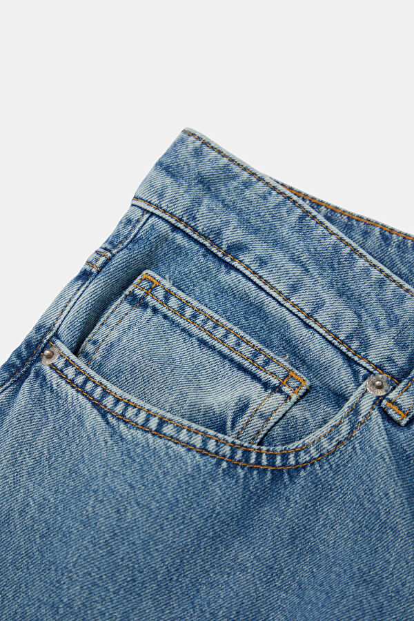 Relax Kalıp Mavi Baggy Fit Kot Erkek Jean Pantolon 5