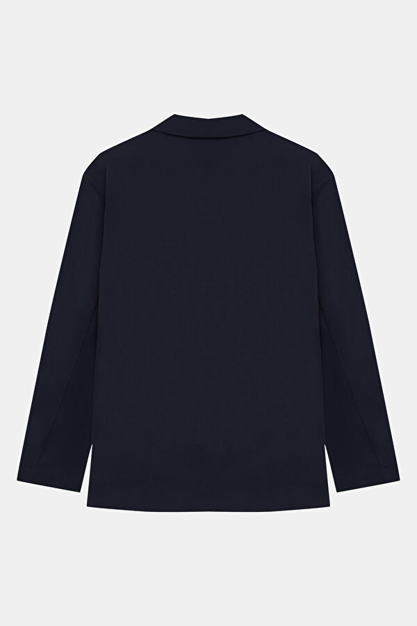Navy Buttoned Men's Jacket 2