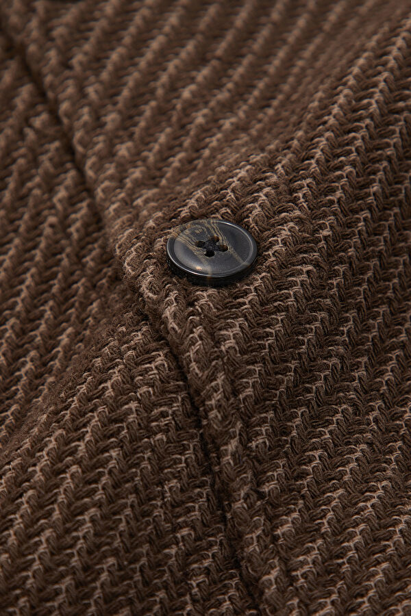 Brown Organic Cotton Men's Cardigan 7