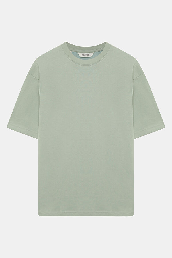 Relax Fit Light Green Crew Neck Men's T-Shirt