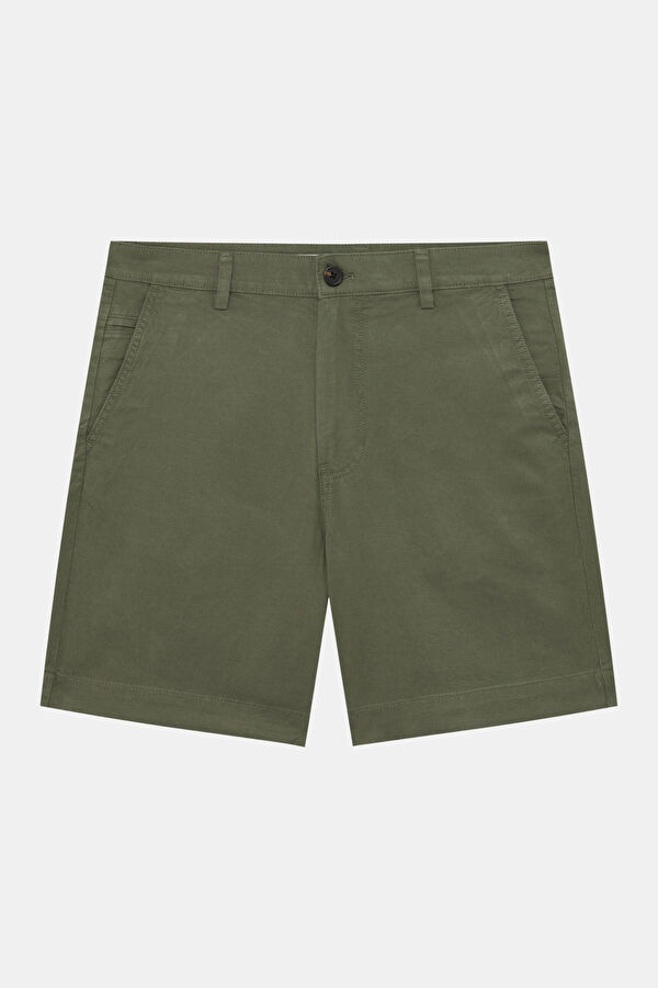 Khaki Lyocell Cotton Men's Shorts