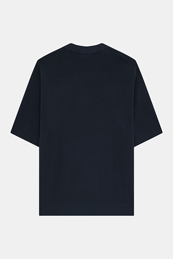 Relax Fit Navy Crew Neck Men's T-Shirt 2