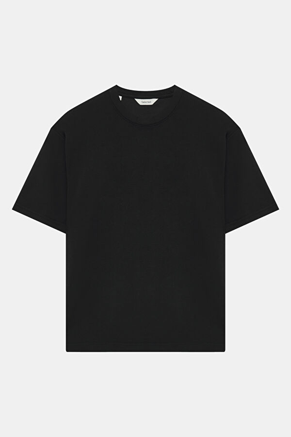 Relax Fit Black Crew Neck Men's T-Shirt