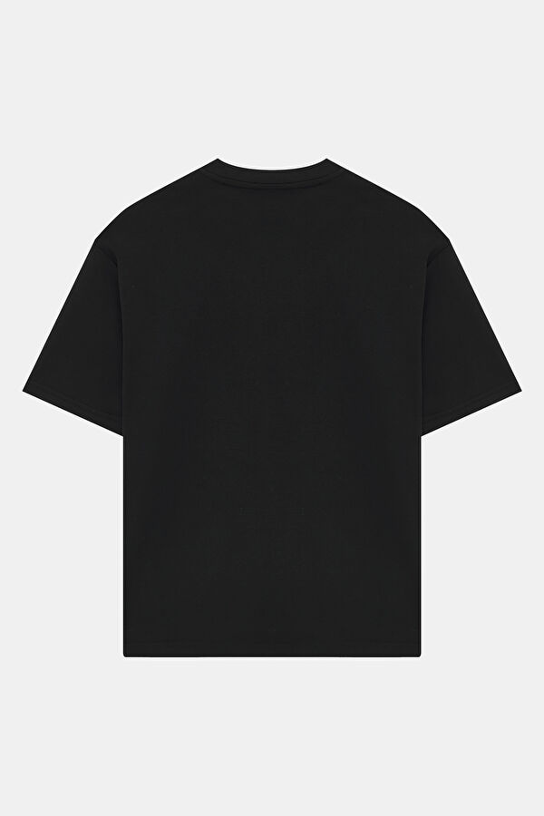 Relax Fit Black Crew Neck Men's T-Shirt 2