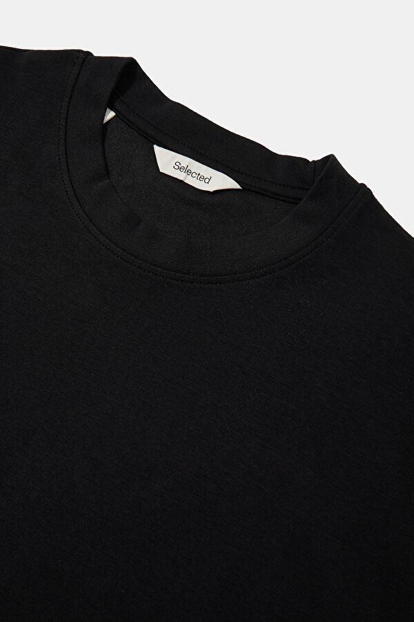 Relax Fit Black Crew Neck Men's T-Shirt 3