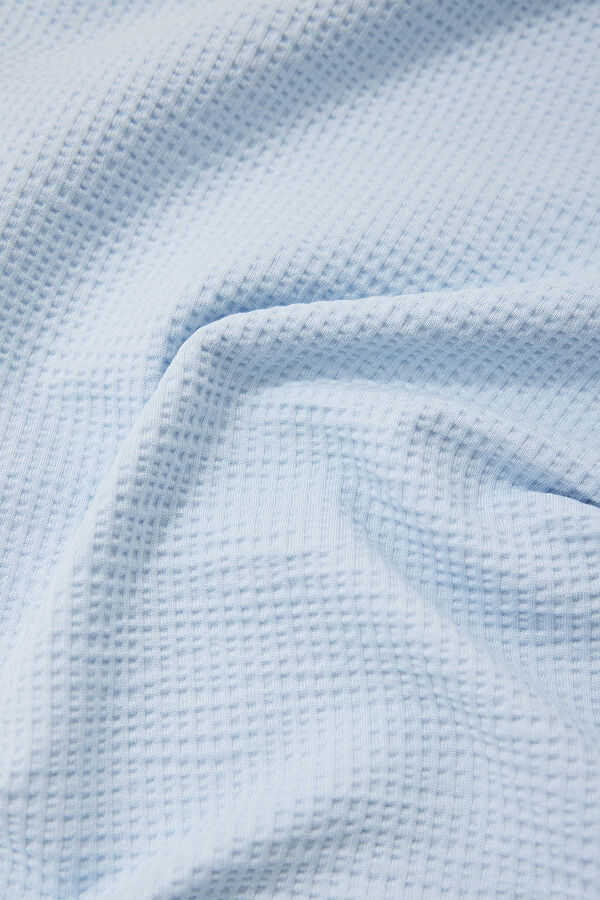 Açık Mavi Bisiklet Yaka Erkek T-Shirt 4