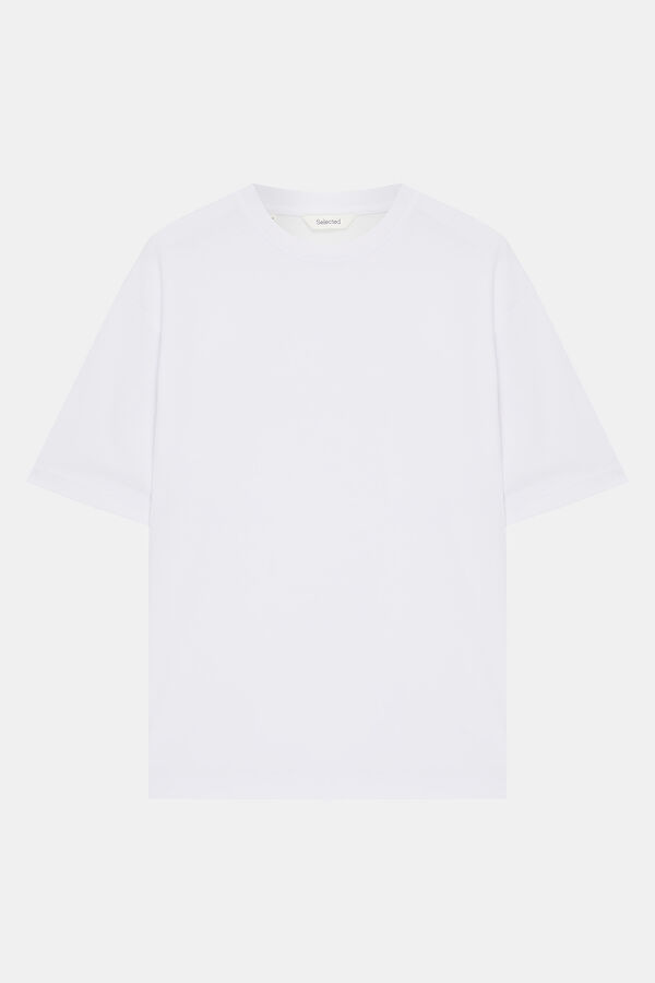 Relax Fit White Crew Neck Men's T-Shirt