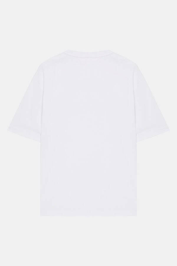 Relax Fit White Crew Neck Men's T-Shirt 2