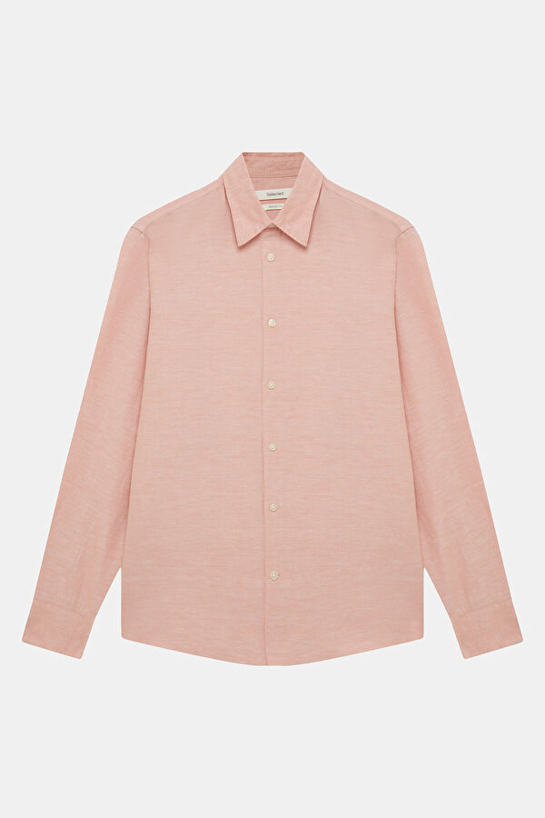 Pink Linen Cotton Men's Shirt
