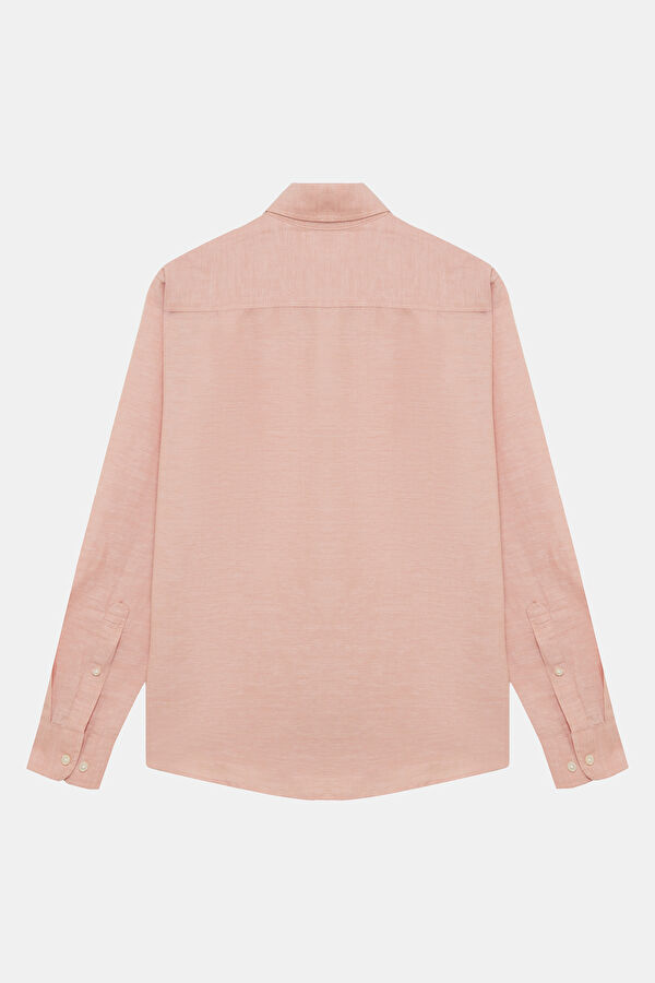 Pink Linen Cotton Men's Shirt 2