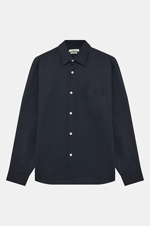 Relax Fit Navy Blue Men's Shirt