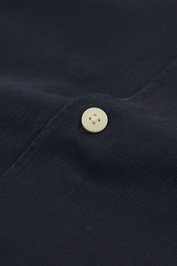 Relax Fit Navy Blue Men's Shirt 4