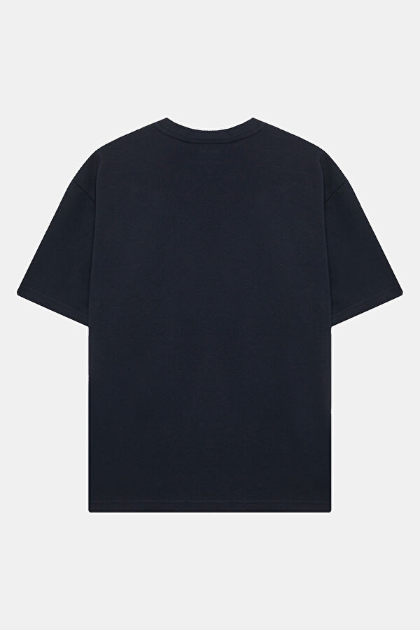 Relax Fit Navy Crew Neck Men's T-Shirt 2