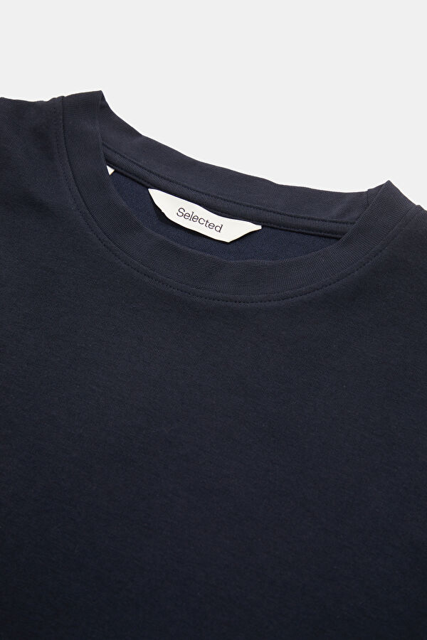 Relax Fit Navy Crew Neck Men's T-Shirt 3