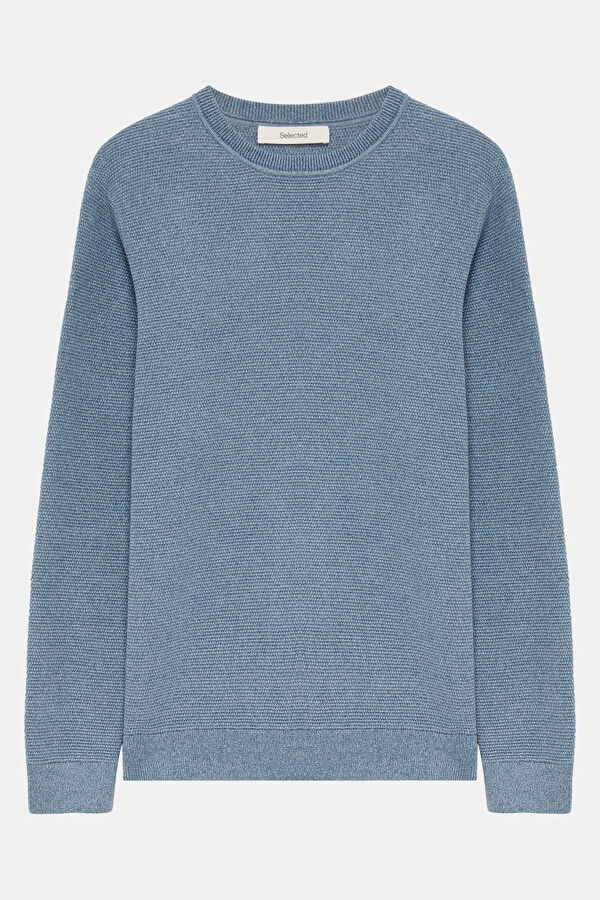 Blue Organic Cotton Men's Sweater