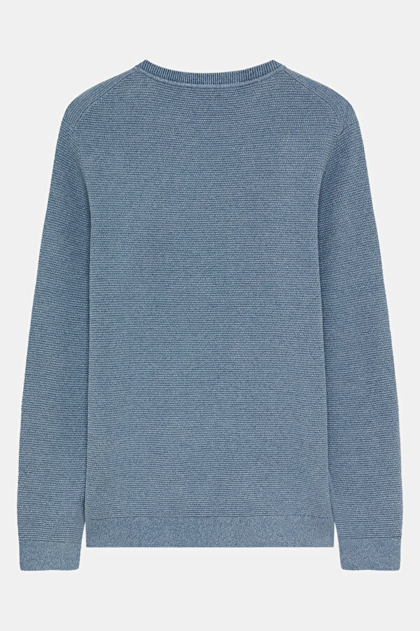 Blue Organic Cotton Men's Sweater 2