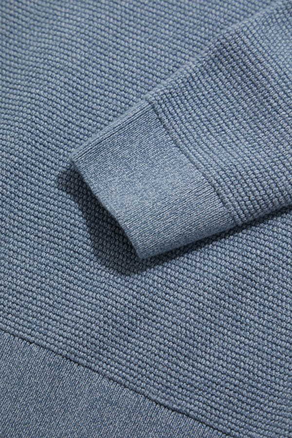 Blue Organic Cotton Men's Sweater 4