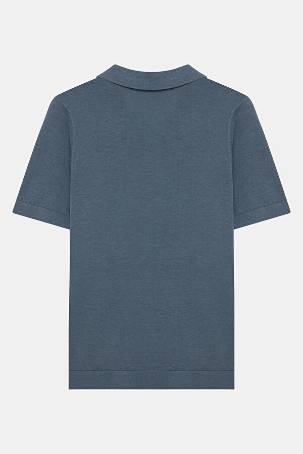 Koyu Mavi Polo Yaka Erkek T-Shirt 2