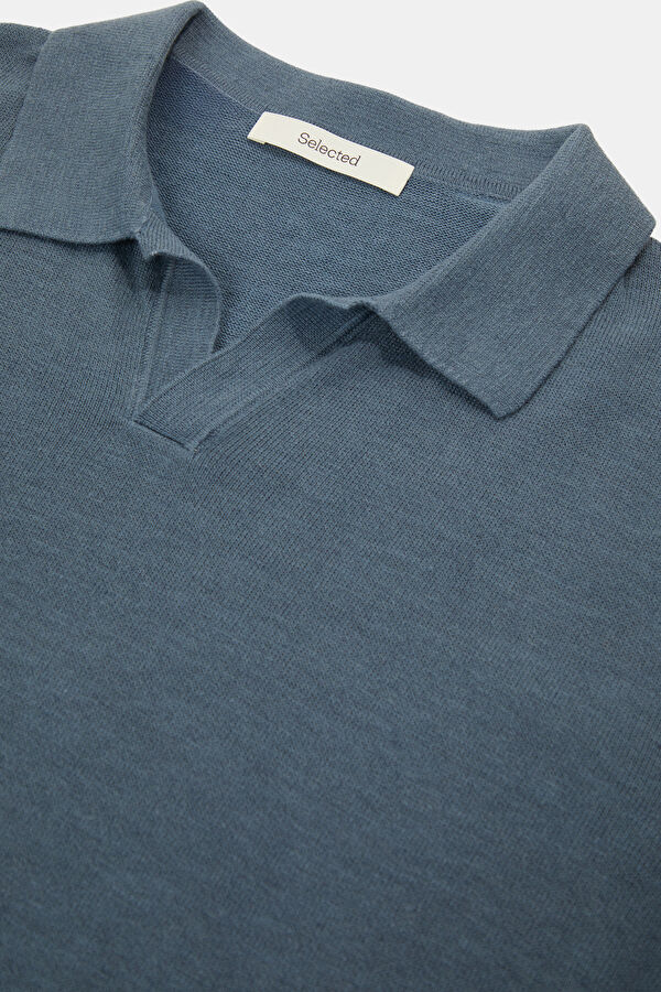 Koyu Mavi Polo Yaka Erkek T-Shirt 3