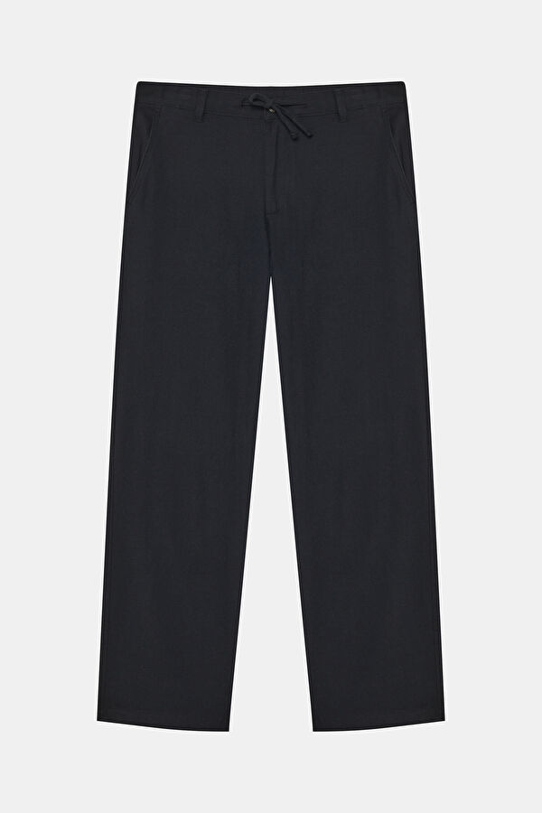 Relax Fit Black Loose Organic Cotton Men's Trousers