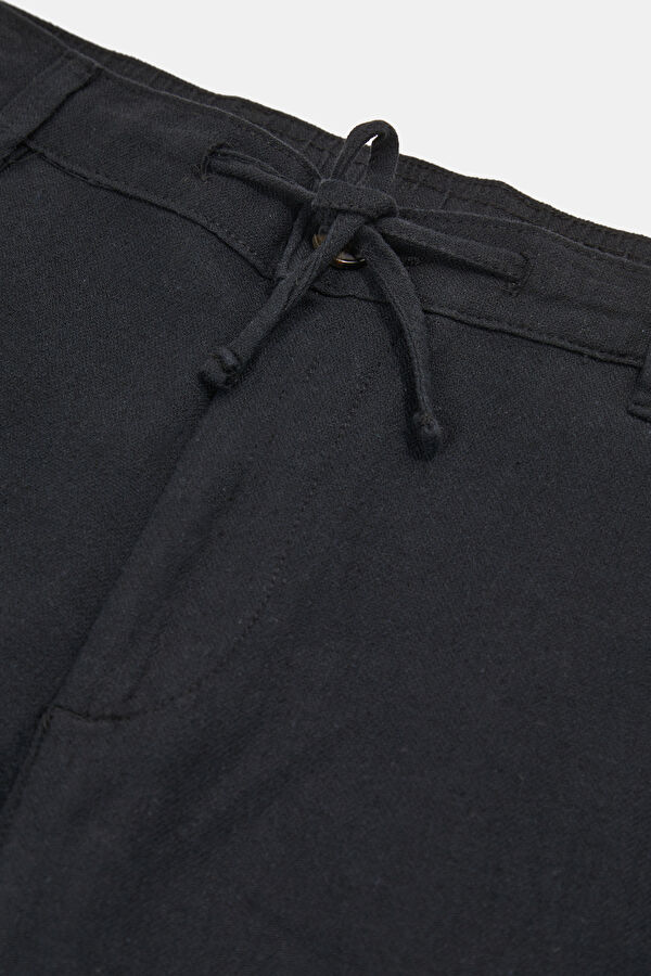 Relax Fit Black Loose Organic Cotton Men's Trousers 3