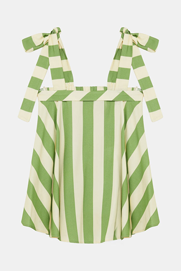 Multicolored Patterned Sleeveless Kids' Blouse